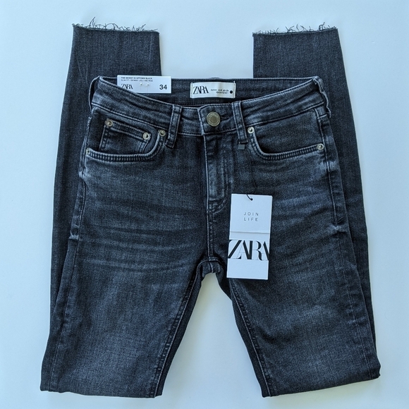 ZARA Premium Denim 'The Skinny' Jean in Uptown Black, 2 NWT - Picture 5 of 7